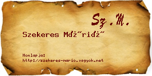 Szekeres Márió névjegykártya